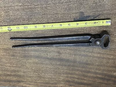 Antique Heller & Bros Blacksmith Farrier 12” Nippers Vintage Cutters Tool • $14.90