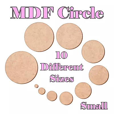 £26.99 • Buy Wooden MDF Circle Shape Craft Tag Blank Embellishments Decoration 1cm To 10cm