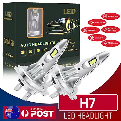 2x H7 LED Headlight Globes Bulbs Kit High Low Beam Bright CANBUS Lamp 320000lm • $45.29