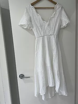 Finders Keepers White Backless Tie Boho Dress Size XS • $22