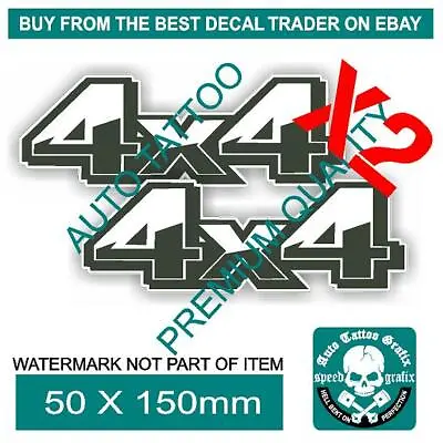 4x4 4 X 4 Decal Sticker X2 Car Truck Off Road Suv Atv Ute Decals Stickers • $6