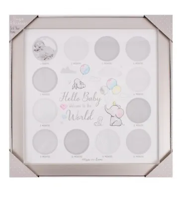 First Year Baby Photo Frame Welcome To The World Holds 12 Months Keepsake Photos • £10.99