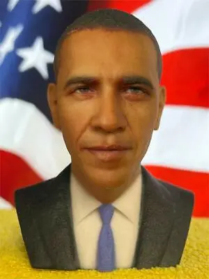 3D Printed Color President Barack Obama Bust Statue President Collectible 3 Inch • $45