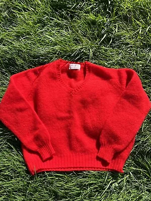 Vintage Mcgeorge Of Dumfries Sweater 100% New Wool Red Sweater • $49.99