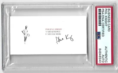 $149.99 • Buy PHIL KNIGHT Nike Founder AUTO Signed Business Card John McEnroe PSA DNA Slabbed