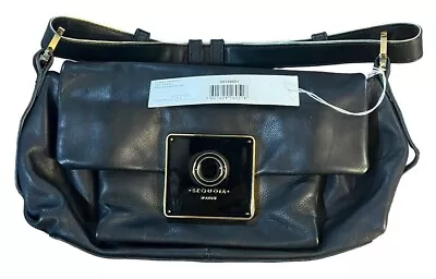 NWT Sequoia Paris Bag Leather Adjustable Shoulder Strap Footed Bottom Orig $157. • $49.99