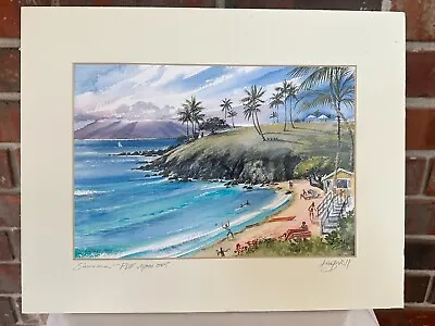 Jim Kingwell Signed Watercolor Print   Maui   2005 With Magazine Article • $70