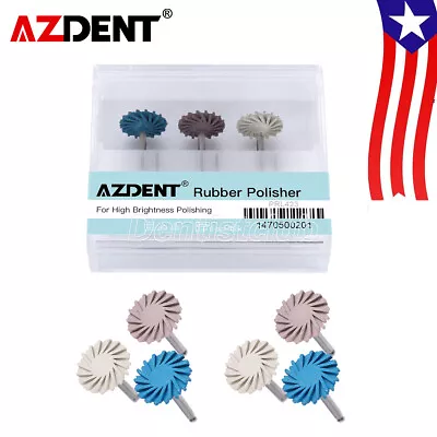 AZDENT Dental Composite Rubber Polisher Diamond Burs RA Disc Coarse/Medium/Fine • $47.83