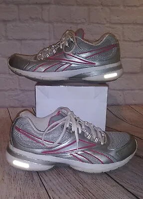 $15 • Buy Reebok EasyTone SmoothFit Gray Magenta Athletic Running Shoes Women's Size 7