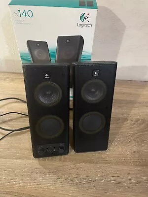 Logitech X-140 S-0264B Active Mains Powered 2 Channel Stereo Speakers • £21.89