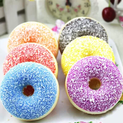 $11.49 • Buy Squishy Squeeze Stress Reliever Soft Colourful Doughnut Scented Slow Rising Toys
