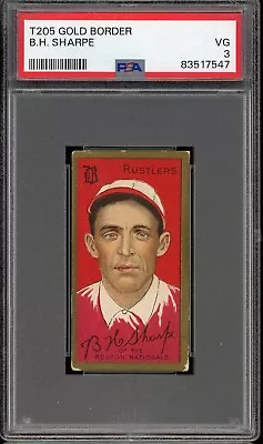 1911 T205 Gold Border Baseball B.H. Sharpe PSA 3 • $90