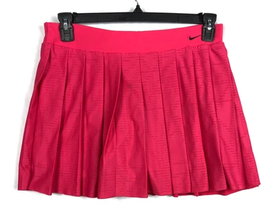 $23.99 • Buy Nike Pleated Tennis Skirt Skort Sz Medium Pink Black Pull On Fit Dry