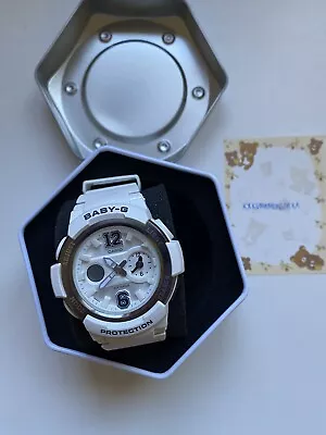 Casio Baby-G Watch White Silver Light Search Mode Adjust Authentic Official  • $100