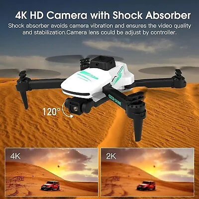 $94.34 • Buy Drone With Camera 4K For Adults, Wifi FPV RC Quadcopter With Gesture Control, 3D