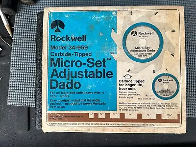 Rockwell 34-959 Micro Set Adjustable Dado 7000 RPM 6-1/2  8 Teeth • $25