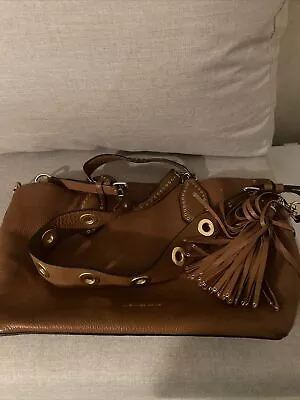 Michael Kors Large Satchel Handbag In Tan Leather D4 • $39