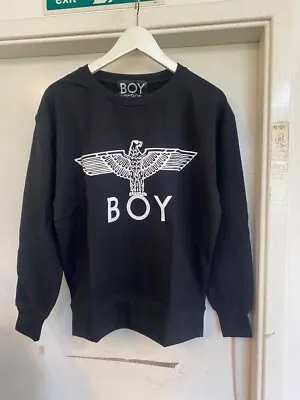 £16 • Buy Boy London Eagle Unisex Sweatshirt  Black With Wht Logo Designer Vintage Punk