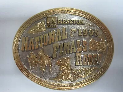 Hesston Gold & Silver 1995 NFR Cowboy Rodeo Adult Buckle New In Shrink Wrap • $89