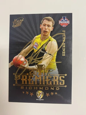 $12.99 • Buy Signed 2017 Richmond Premership Card Dylan Grimes Signed Gold Pen Looks Awesome