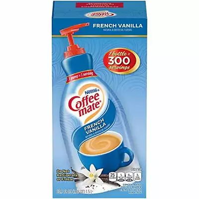 Nestle Coffee-mate Coffee Creamer French Vanilla  Liquid Pump Bottle 50.7 Fl • $26.42