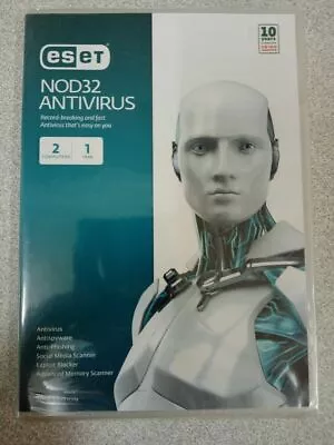 DVD - Eset Nod32 Antivirus 2 Computers 1 Year (New Blister Pack) Fine Condition • $38.16