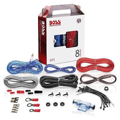 BOSS Audio Systems KIT2 8 Gauge Complete Car Amplifier Installation Wiring Kit • $25.49