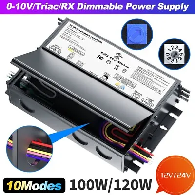 12/24V Dimmable LED Driver With 10 Modes Transformer For LED Light Lutron Dimmer • $80.74