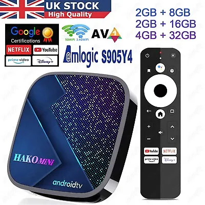 £65.99 • Buy Amlogic S905Y4 Android 11.0 TV Box HDR Quad Core Smart AV1 Google Media Player
