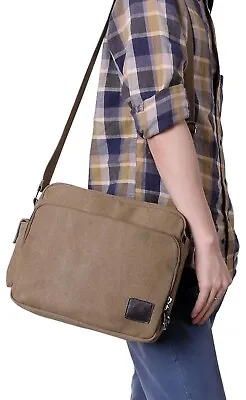 Han Yun Canvas Handbags Shoulder Bag Mens Brown • $35