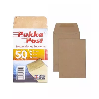 250 X Brown Money Envelopes Small Money Envelopes Dinner Money Coin Tuck Pocket • £9.99