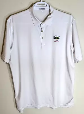 Peter Millar Golf Polo Summer Comfort Mens XL White US Open Torrey Pines Logo • $19.99