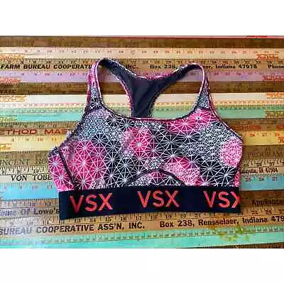 VICTORIA’S SECRET M Victoria Sport Black Wireless Sports Bra Logo VSX • $9.99