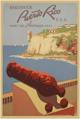 Discover Puerto Rico - Vintage Travel Poster Retro Posters #2 • $10.99