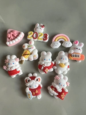 £4.38 • Buy 10 Shoes Accessories DIY Rabbits Shoes Buttons Decoration For Croc Charms Gif