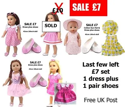 *SALE £7 SET 18  Doll Clothes DRESS & SHOES. LAST FEW. Our Generation Baby Born • £7