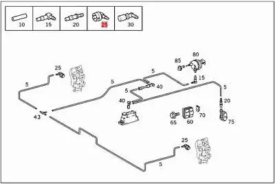 Genuine Mercedes W124 W126 W201 380SEL 500SEC Fitting For Vacuum Hose 2028000453 • $14.46