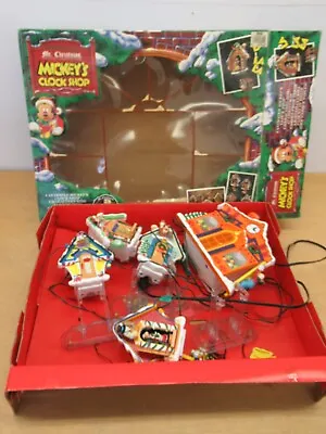 1993 Mr Christmas Mickey's Clock Shop Animated Musical - WORKS W/ Box • $125