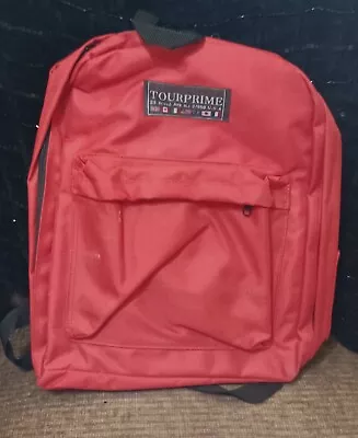 NEW International Tourprime Red Backpack Large 12x4x16 Tall Outside Pencil Hold • $9.99