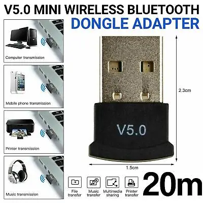 £3.15 • Buy USB Dongle Adapter Wireless Bluetooth Stereo Audio Transmitter Receiver PC UK