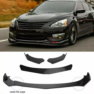 $42.95 • Buy For Nissan Altima 08-20 Gloss Front Bumper Chin Lip Spoiler Splitter Body Kit