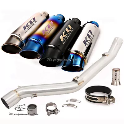 Slip For Suzuki DRZ400S 2000-2023 DRZ400SM Exhaust Mid Pipe Blue Muffler System • $150.38