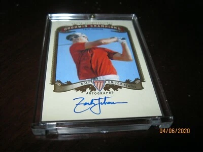 $100 • Buy Zach Johnson Upper Deck Autograph Goodwin Champions Card