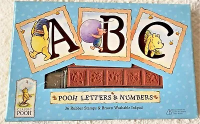 Disney Classic Winnie The Pooh Letters And Numbers 36 Rubber Stamps NEW  • $24.99