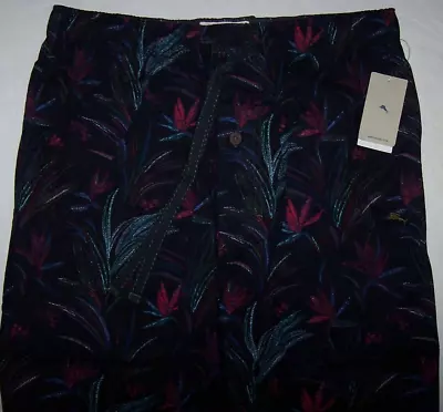 NWT Tommy Bahama Navy Blue/Pink/Green VINES Woven Pajama/Lounge Pants Men's L • $36.99