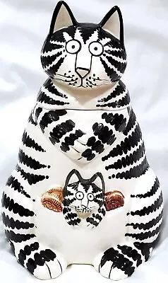 Sigma Tastesetter B Kliban CAT COOKIE JAR Black White Mom Kitty Kitten In Pouch • $150