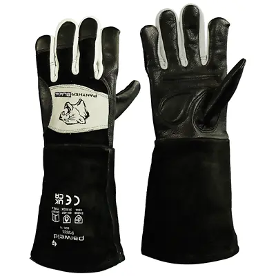 Black Panther Goats Skin MIG Welders Gauntlet Welding Gloves X 1 Pair Size 9 • £21.99