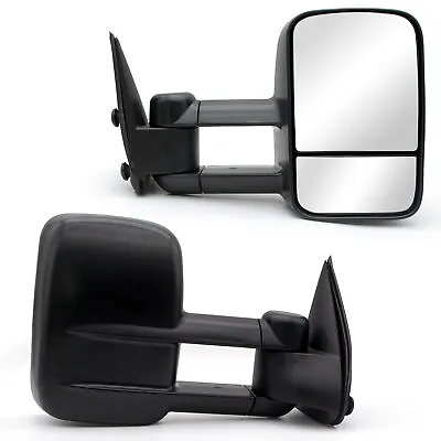 Pair Manual Towing Mirrors For 99-06 Chevy Silverado GMC Sierra 1500 2500 3500 • $72.22