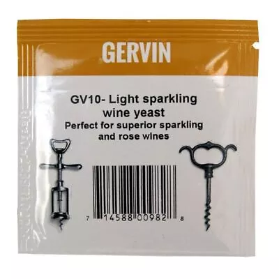 MUNTONS Gervin GV10 Light Sparkling Wine Yeast - 5g Sachet - Champagne Rosé • £2.95