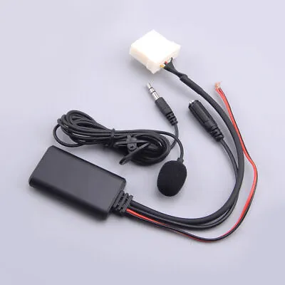 Car Stereo Radio AUX Audio Cable Adapter Bluetooth Mic For Mazda 3 5 6 Black USA • $16.54